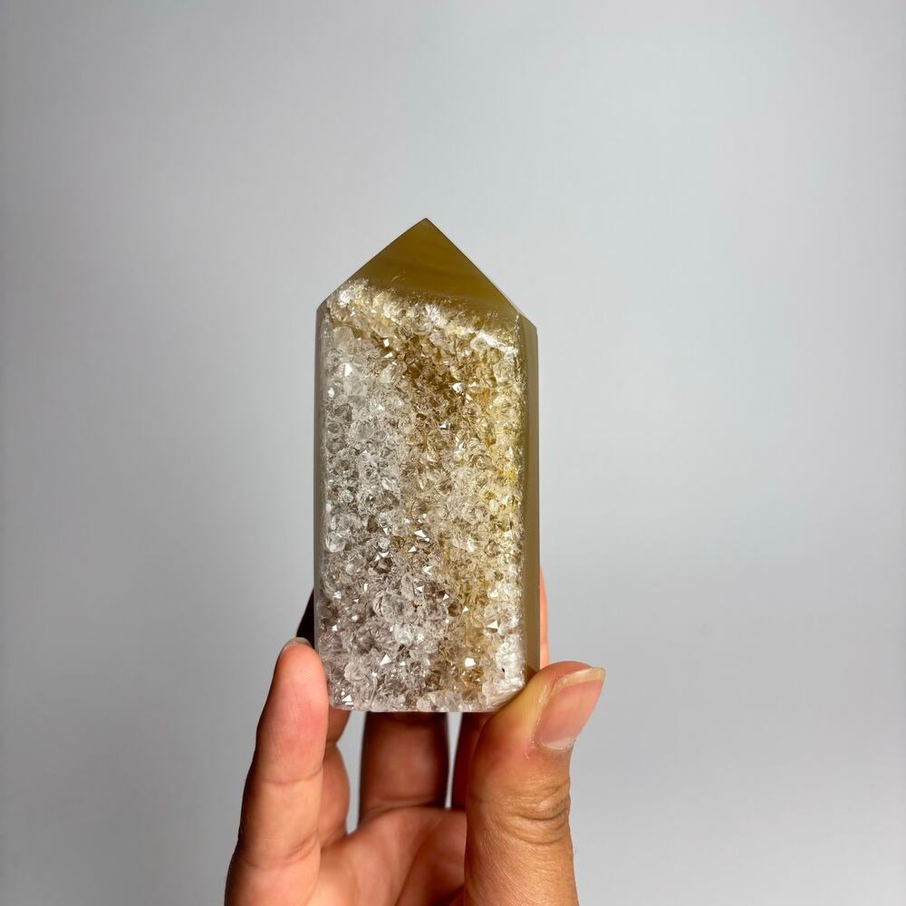 Agate Druzy Crystal Tower